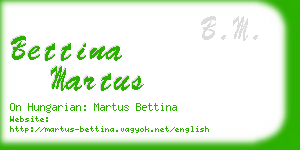 bettina martus business card